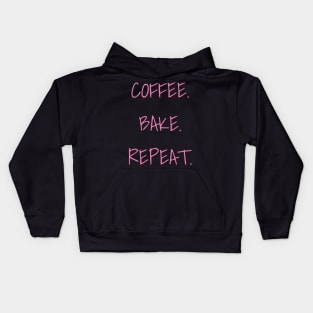 Coffee. Bake. Repeat. Kids Hoodie